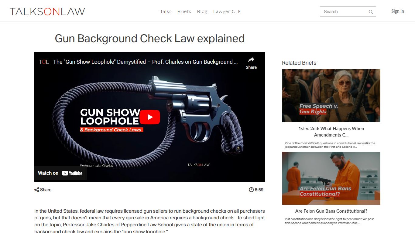 Gun Background Check Law explained - TalksOnLaw